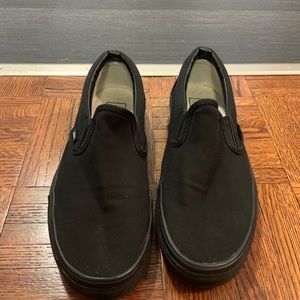 All Black Slip On Vans